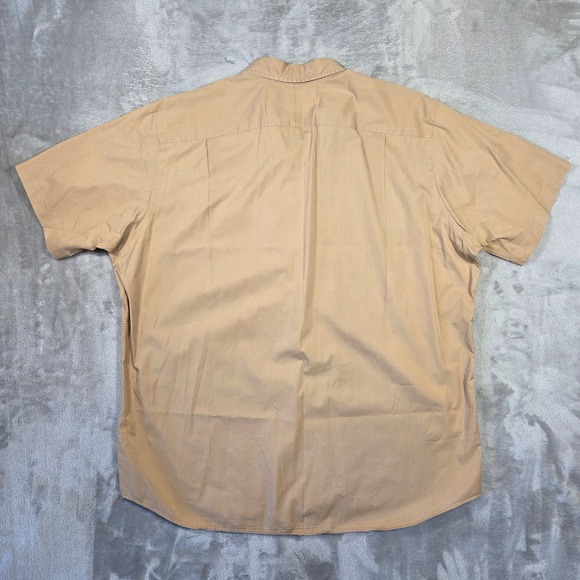 Polo Ralph Lauren Mens XL Short Sleeve Button Down Utility Work Shirt Tan Khaki - Picture 6 of 6